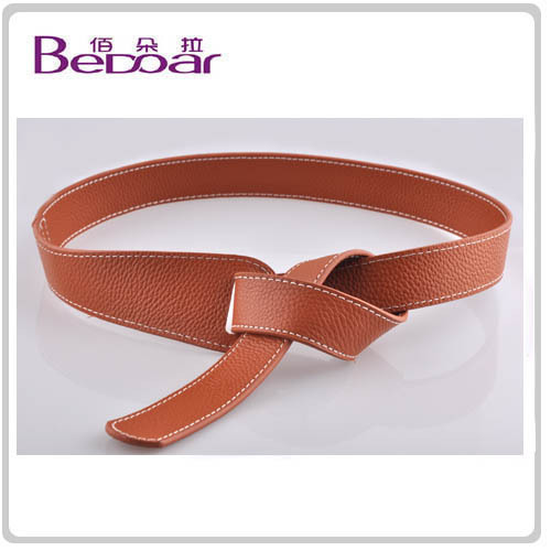 Free Shipping Dora double layer cowhide tieclasps genuine leather belt metal anti-allergic strap