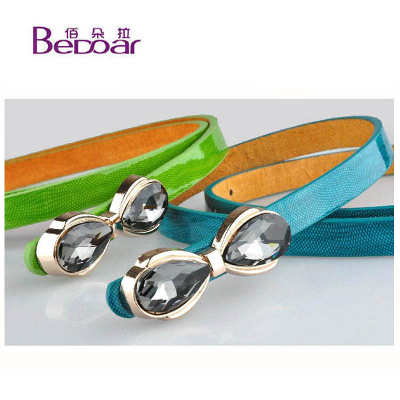 Free Shipping Dora fashion agings women's belt candy color japanned leather strap
