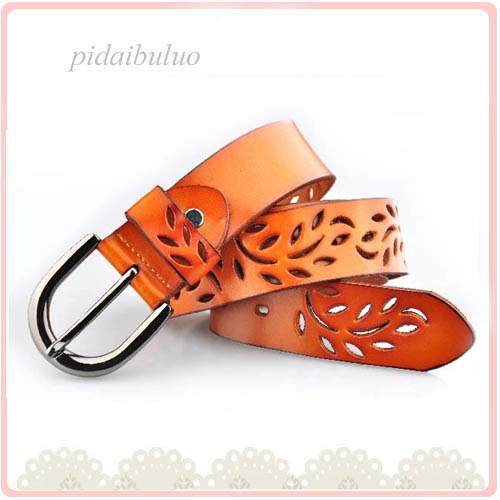 Free Shipping Dora fashion cowhide cutout women's belt all-match genuine leather strap jeans