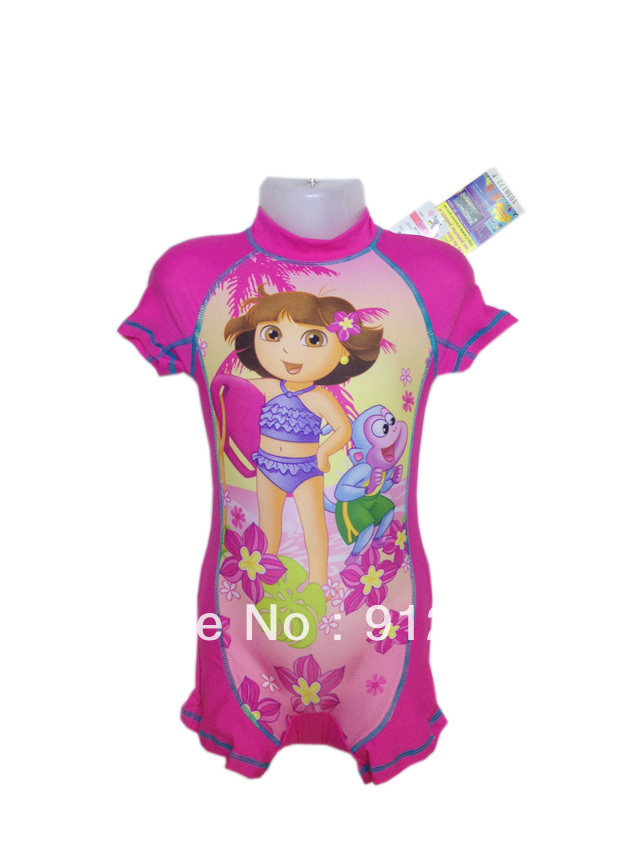 Free Shipping Dora Swimming suit,Children's Surfing Dress,swimsuit girl