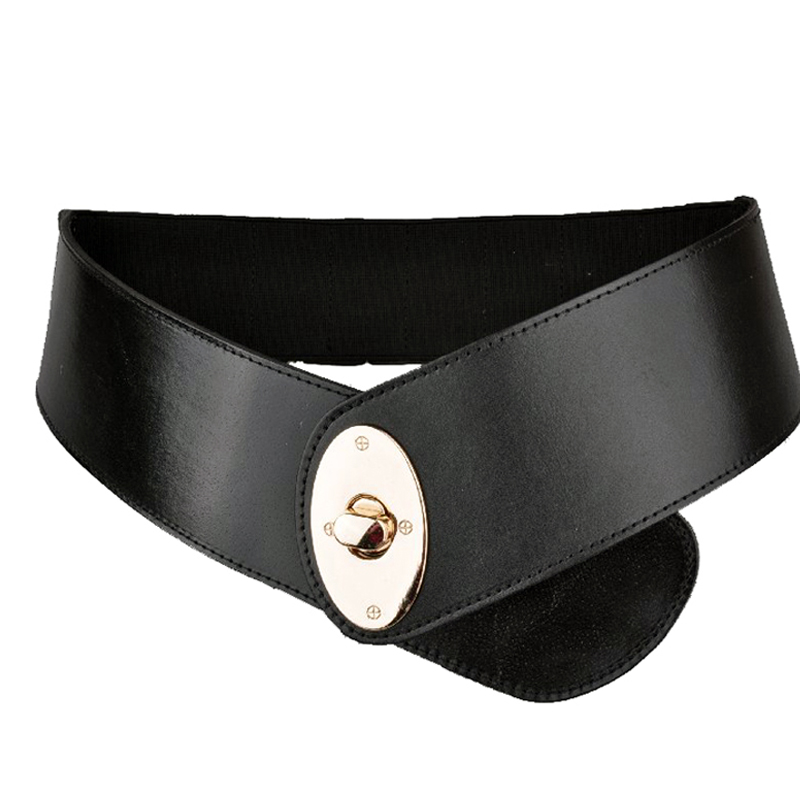 Free Shipping Dora the first layer of cowhide fashion genuine leather wide cummerbund elastic women's belt