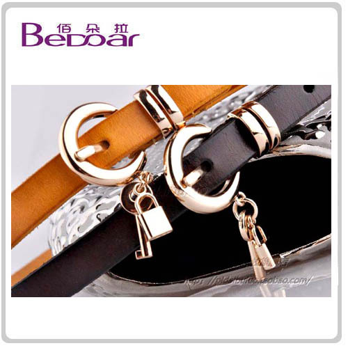 Free Shipping Dora the first layer of cowhide lock pendant strap genuine leather small strap fashion strap