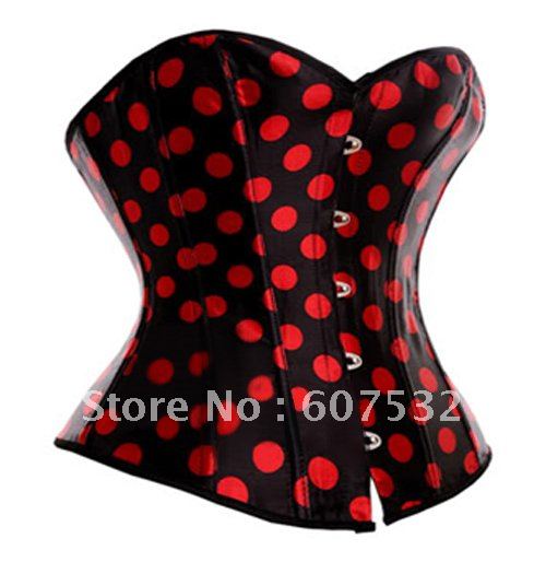 Free shipping!Dot Corset Steel Boned Corset Sexy Lingerie
