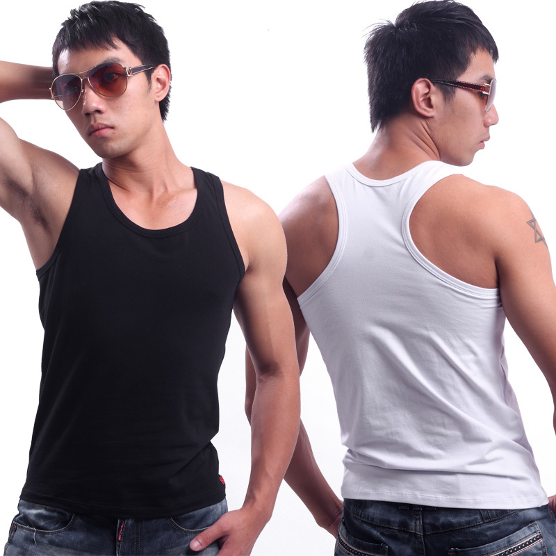 Free shipping! Double caven kloie male basic underwear vesseled slim modal vest tank