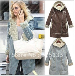 Free Shipping Double Face Suede Nap Women's Long Coat Clothes Ladies Jacket Wholesale Z026
