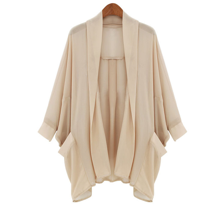 Free Shipping, Double r 0127 2013 autumn fashion cardigan all-match chiffon outerwear 200