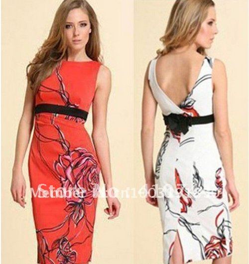 Free shipping dress 2012 V neck Sleeveless dresses White Red evening dresses UK size top quality
