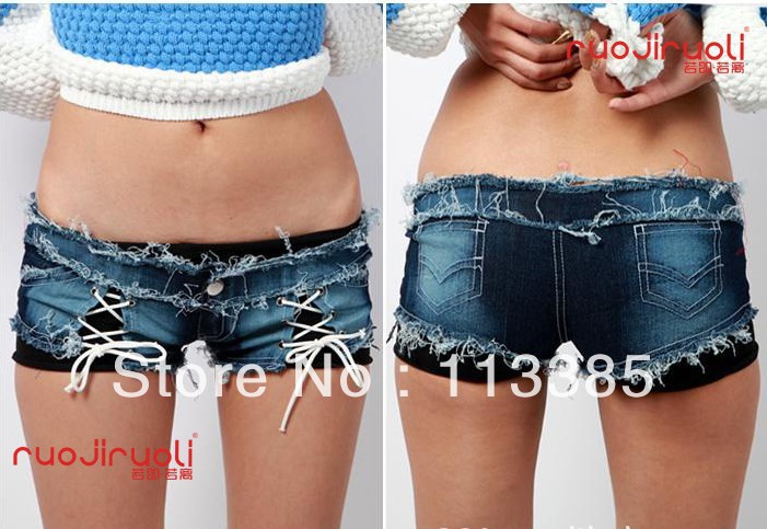 Free shipping /DS dance Low waist sexy shorts / nightclub dance Jeans/super sexy jeans no trimming super shorts