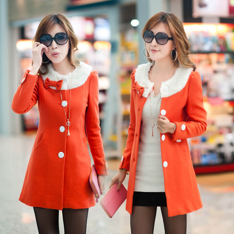 FREE SHIPPING Eaham 2013 spring women's medium-long trench spring overcoat wool coat