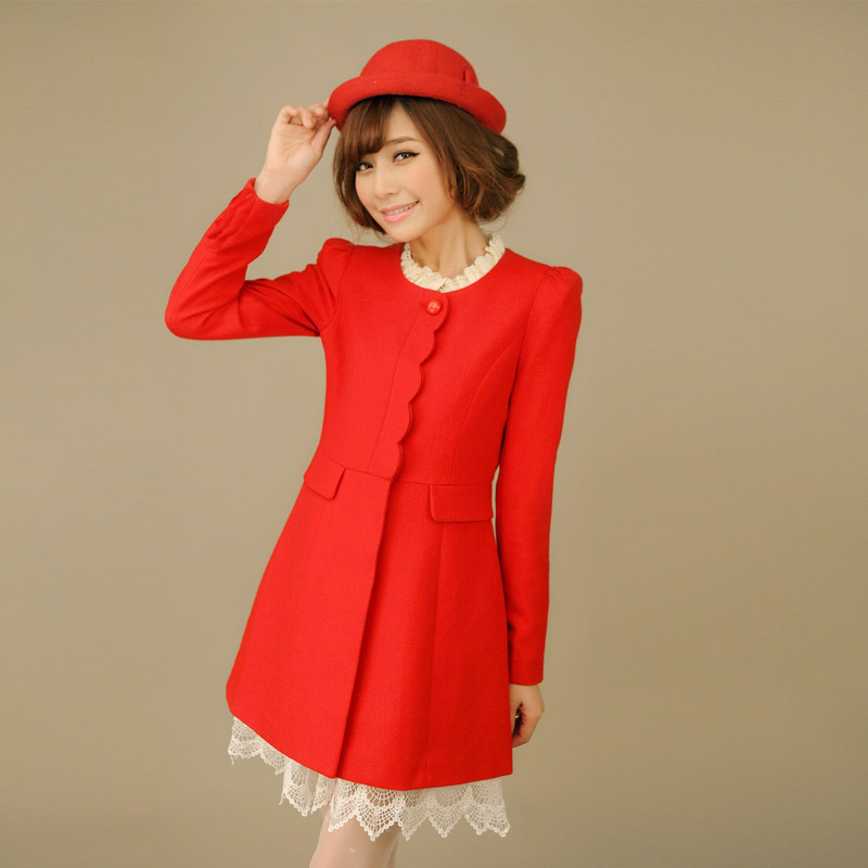 FREE SHIPPING Eaham ! 2013 spring wool trench coat woolen outerwear