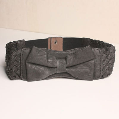 Free Shipping Elastic decoration belt fashion waist decoration knitted vintage ultra wide black faux leather cummerbund y941