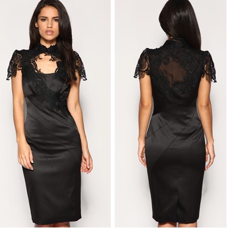 Free Shipping Elegant Lace Plus Size Dress