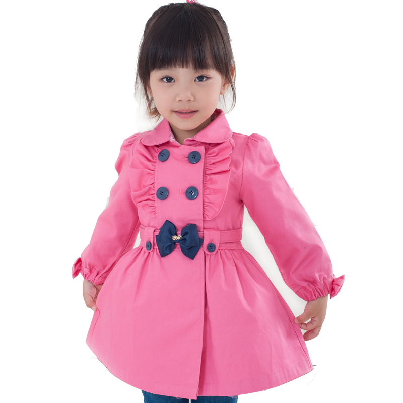 free shipping Esbeeli children's clothing 2013 autumn girl's trench outerwear baby child top girl's dust coat