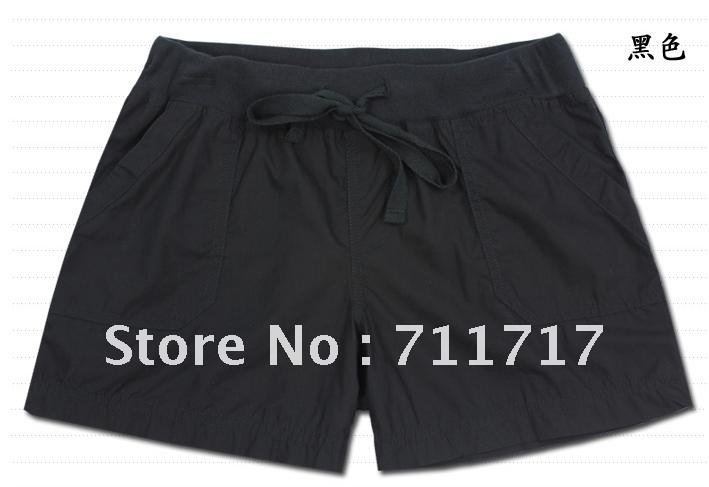 Free shipping     Euramerican style day silk cotton women's outdoor leisure shorts