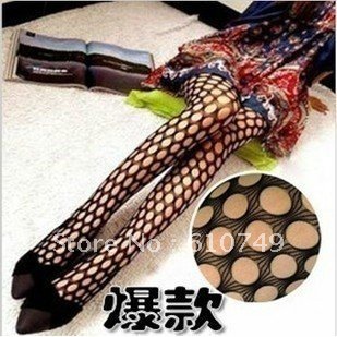 Free shipping Europe and the United States Sexy irregular Broken Hole Large mesh pantyhose retro fishnet stockings 30pcs/lot