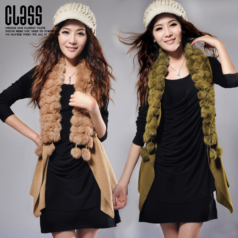 Free shipping Europe cargo 2012 high quality knitted new arrival sheep wool knitted vest cardigan Women