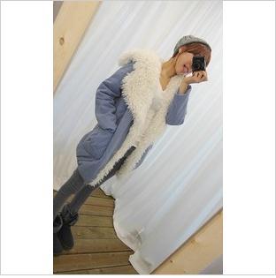 Free shipping European women's fashion fur collar long Cotton quilted jacket cotton parkas good quality
