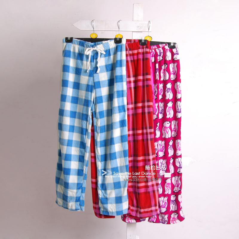 free shipping export Fashion autumn and winter polar fleece fabric lounge pants trousers women's pajama pants