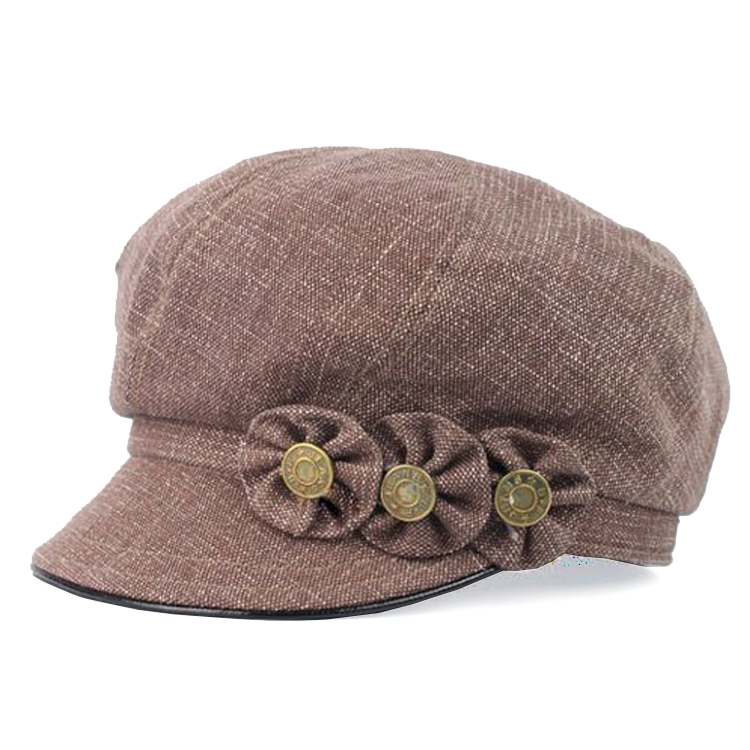 free shipping export Flower buckle fashion hat fashion women's casual cap gentlewomen cap women's beret