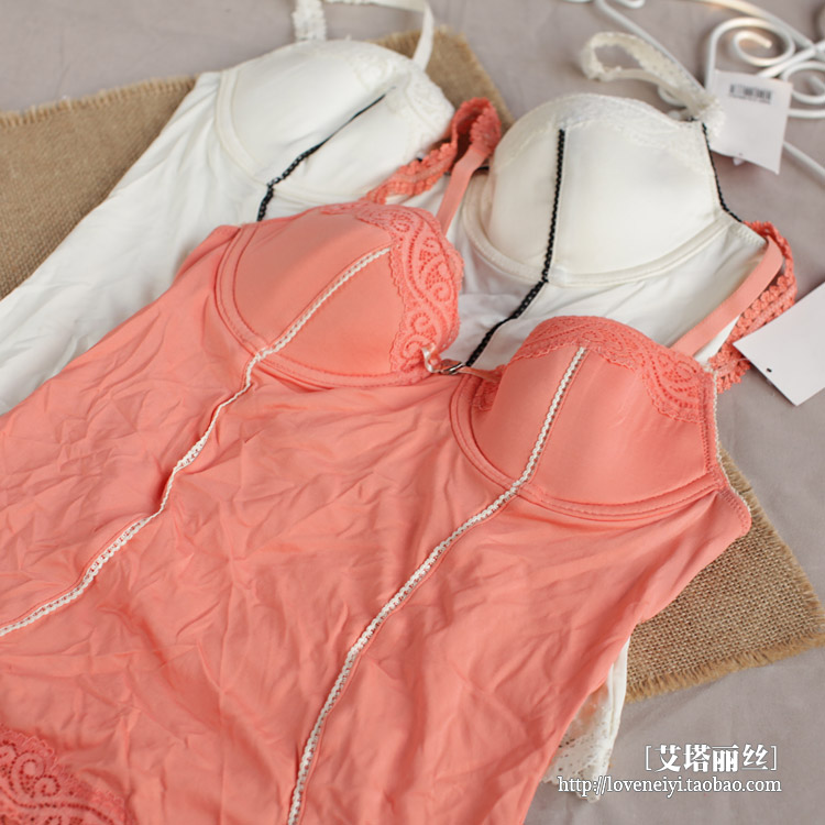 free shipping export New arrival silky thin cup fashion comfortable sleepwear love metal heart decoration 70b75b