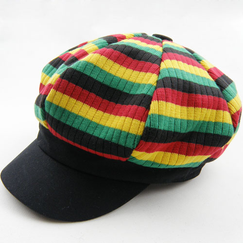 free shipping export Octagonal  fashion   stripe badian  women's personality   hat