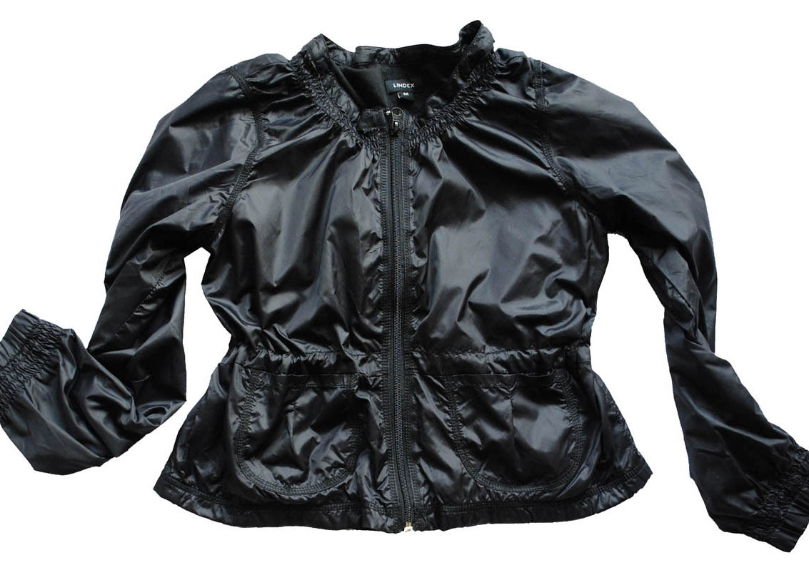 free shipping export Spring and autumn casual fashion black short jacket windproof rainproof Women