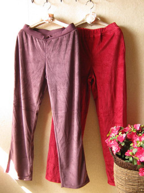free shipping export Velvet sports derlook trousers plus size