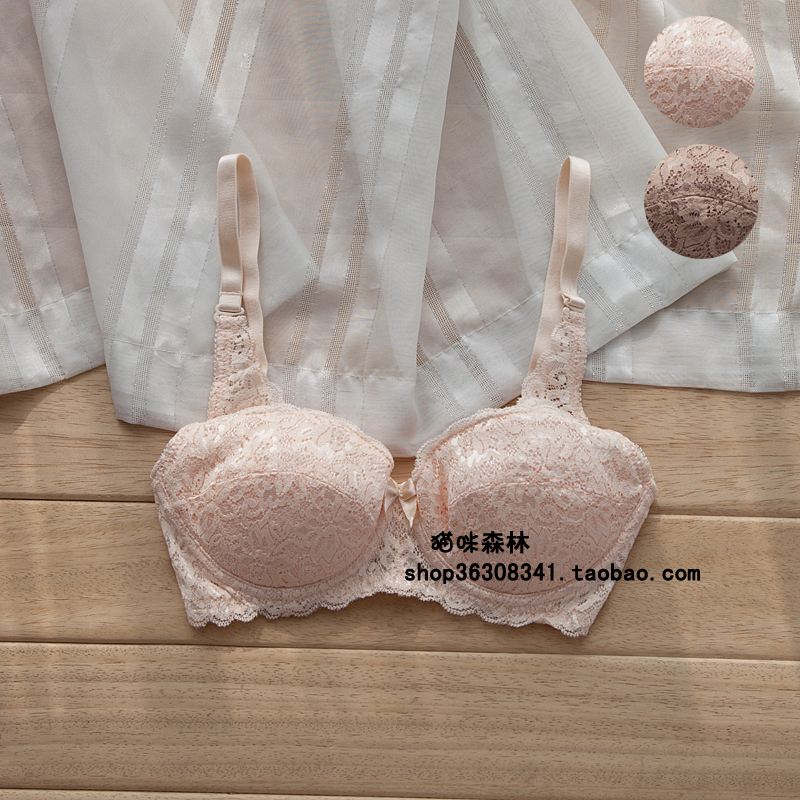 Free shipping Exquisite lace solid color underwear bra 0.06kg