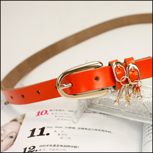 Free Shipping Exquisite metal chromophous first layer of cowhide genuine leather belt women belt all-match strap Women 7
