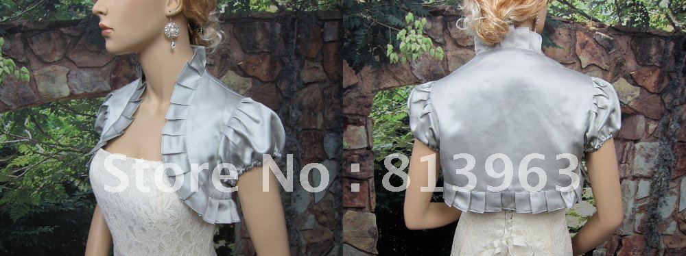 Free Shipping Exquisite Simple Designer Low Price Custom Made 2013 New Style Satin Fashional Wedding Wraps Bridal Wraps