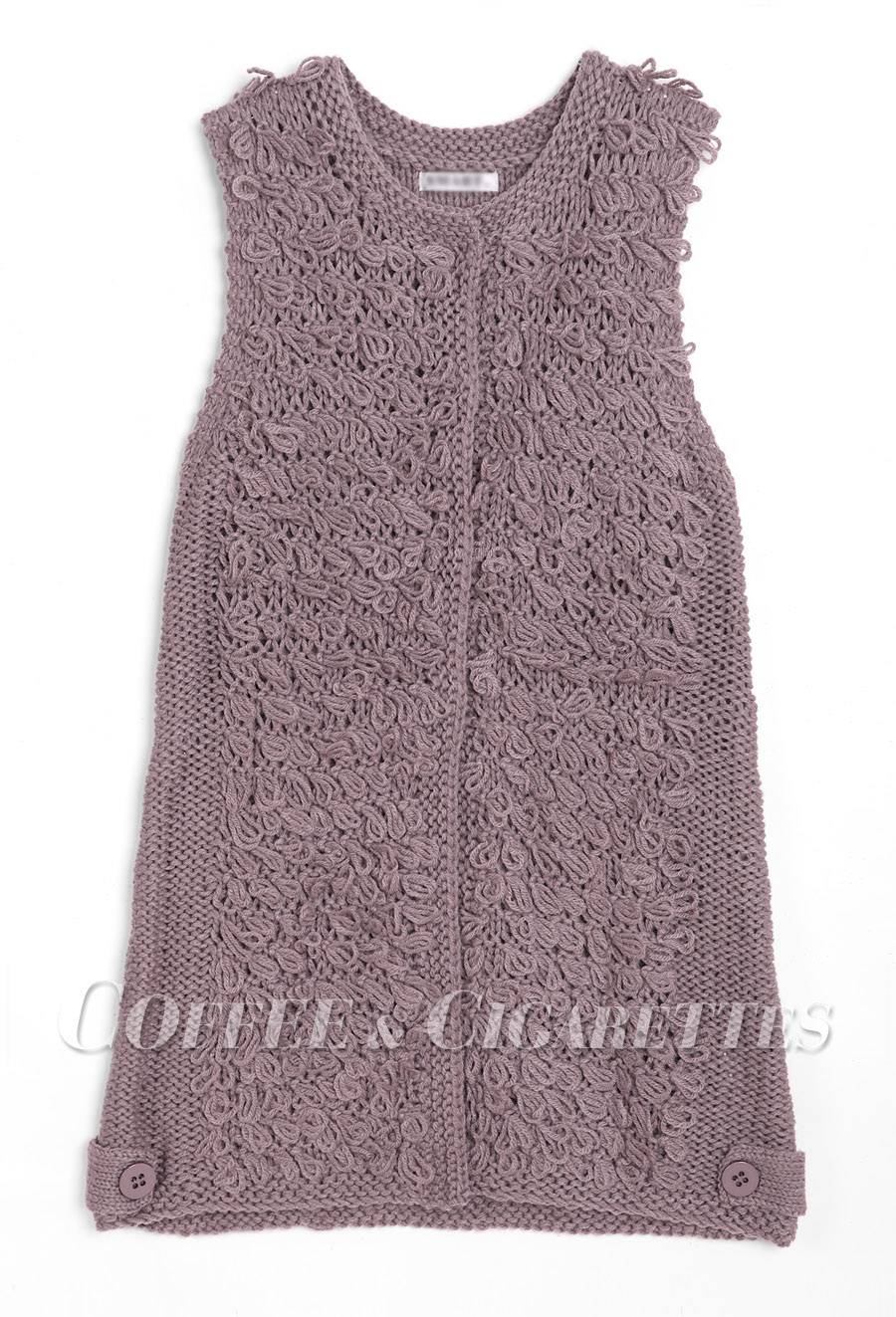 Free shipping Exquisite sleeveless wool medium-long knitted sweater