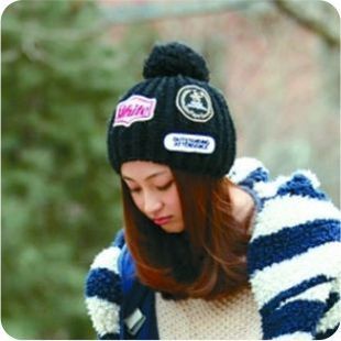Free shipping, F024 ball cap knitted hat knitted hat high quality edition millinery,Fashion female cap wholesale,Letters  wool