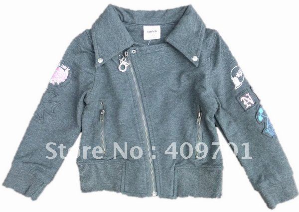 FREE SHIPPING F1360#Girls coats with embroidery