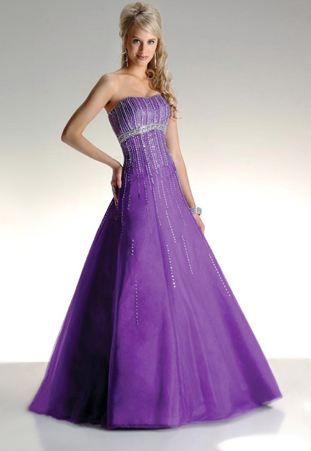 Free Shipping Fabulous Satin Strapless A-line Long Gown, #PPD0023J