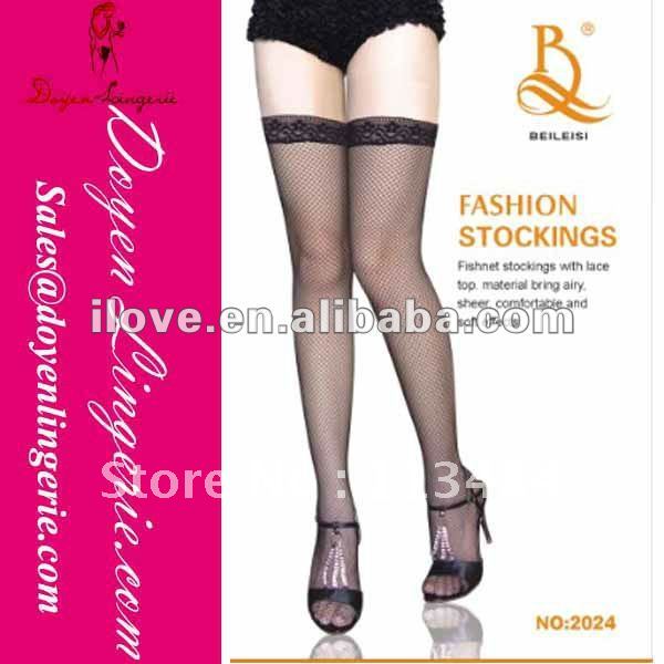 Free Shipping!Factory Price!Fashion Fishnet Stockings With Lace Top ST2024