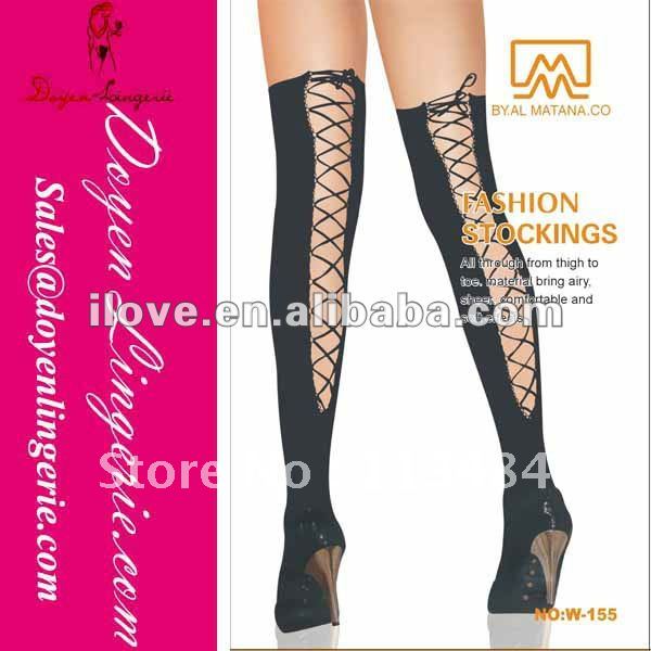 Free Shipping!Factory Price!Fashion Varicose Veins Stockings With Lace Up ST2034