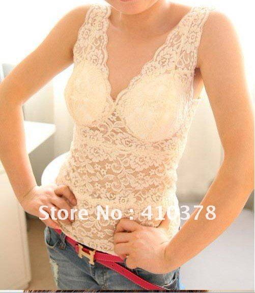 Free shipping factory price new style hot sale white color v-neck camisoles,v-neck camisoles white color