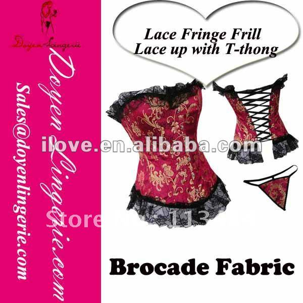 Free Shipping!Factory Price Plus Size Floral Brocade Bustier Top Big Women Corset DH803 Wholesale And Retail