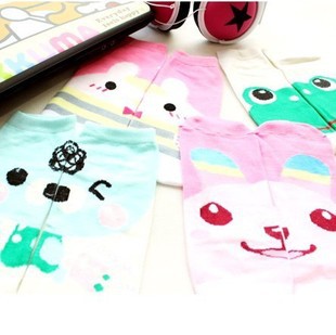 Free shipping factory wholesale lovely cartoon character short socks for women mixed pattern
