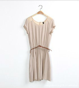 Free Shipping Fancy design 2013 HOT women's latest high quality beautiful dots dress with waistband