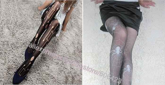 Free shipping!Fascinating Retro Style Spider Hole Silk Stockings Sexy Woman Lady's mesh Pantihose Wholesale Retail A01-05