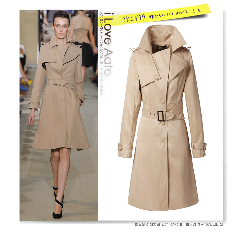 free shipping Fashion 2012 autumn long design women's trench female outerwear spring and autumn slim ol plus size