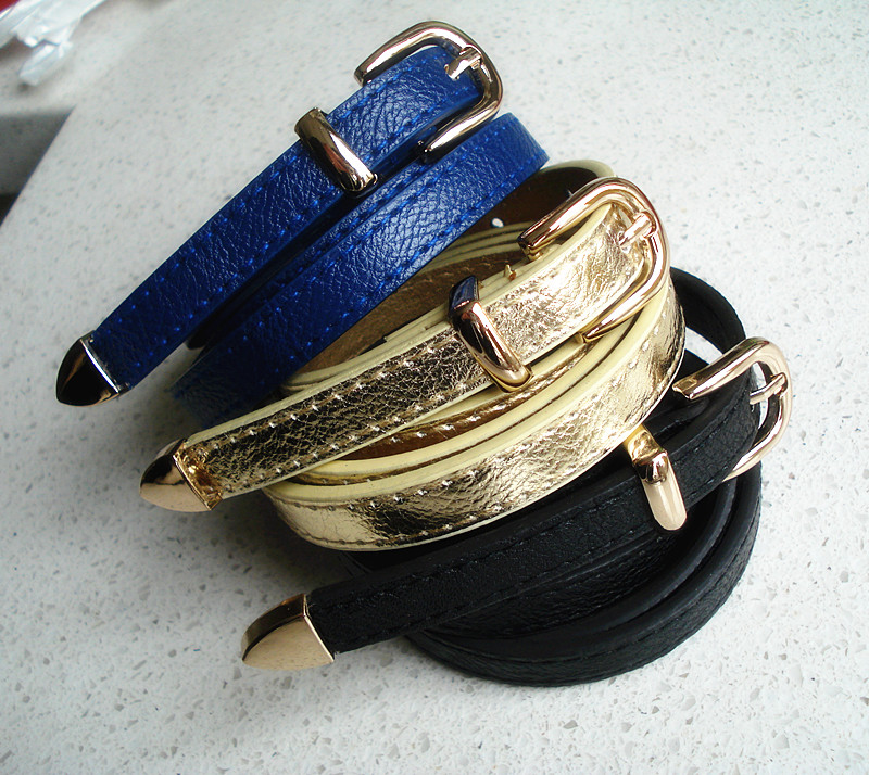 Free Shipping, Fashion all-match women's japanned leather belt neon strap one-piece dress decoration gold blue black