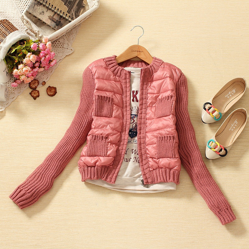 Free shipping fashion autumn ladies the new commuter round neck solid color zipper thread cuff hem solid color cotton female