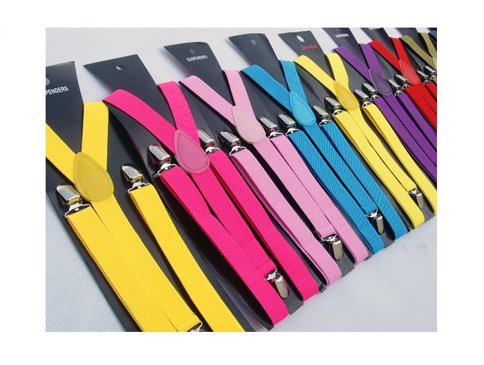 Free shipping Fashion belt/candy color clip on Braces/ Elastic Y-back Suspenders/Adjustable Braces wholesale