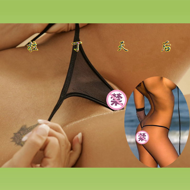 Free shipping! Fashion black perspectivity usuginu bikini mini t thong sexy panties fashion underwear