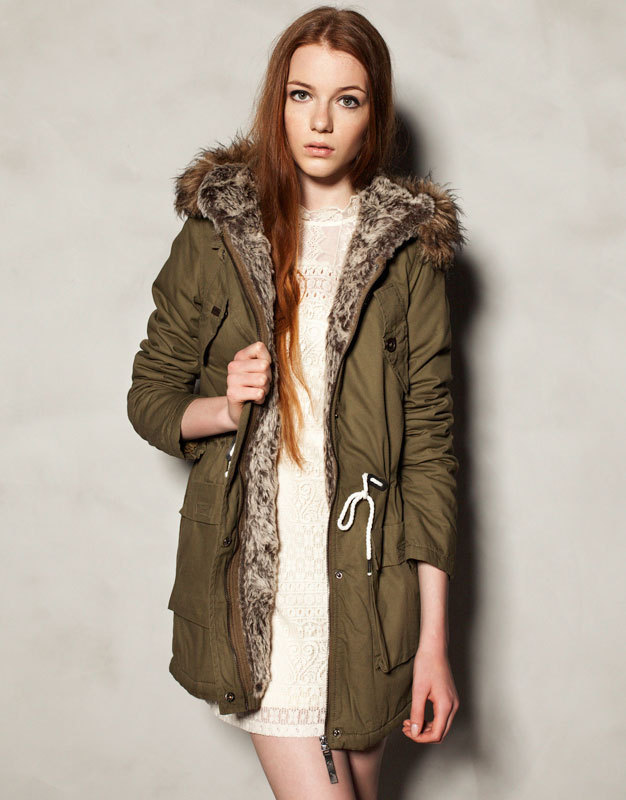 Free Shipping Fashion Brand Casual Women's Fashion Army Green Hooded  Winter Thicken Coat Trench Outerwear D45-11-015