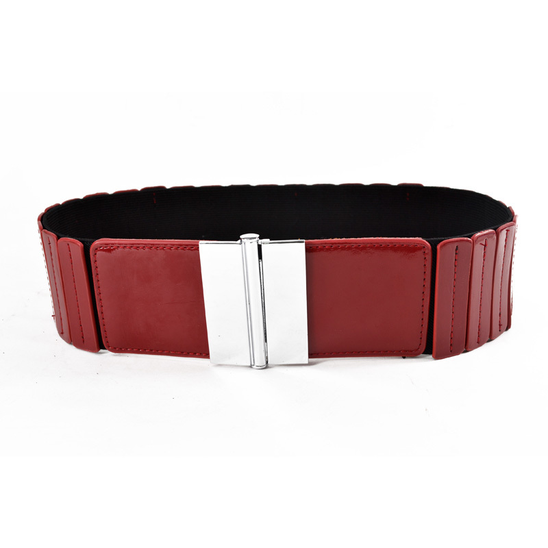Free Shipping Fashion bright japanned leather women's wide belt elastic waist belt cummerbund decoration strap