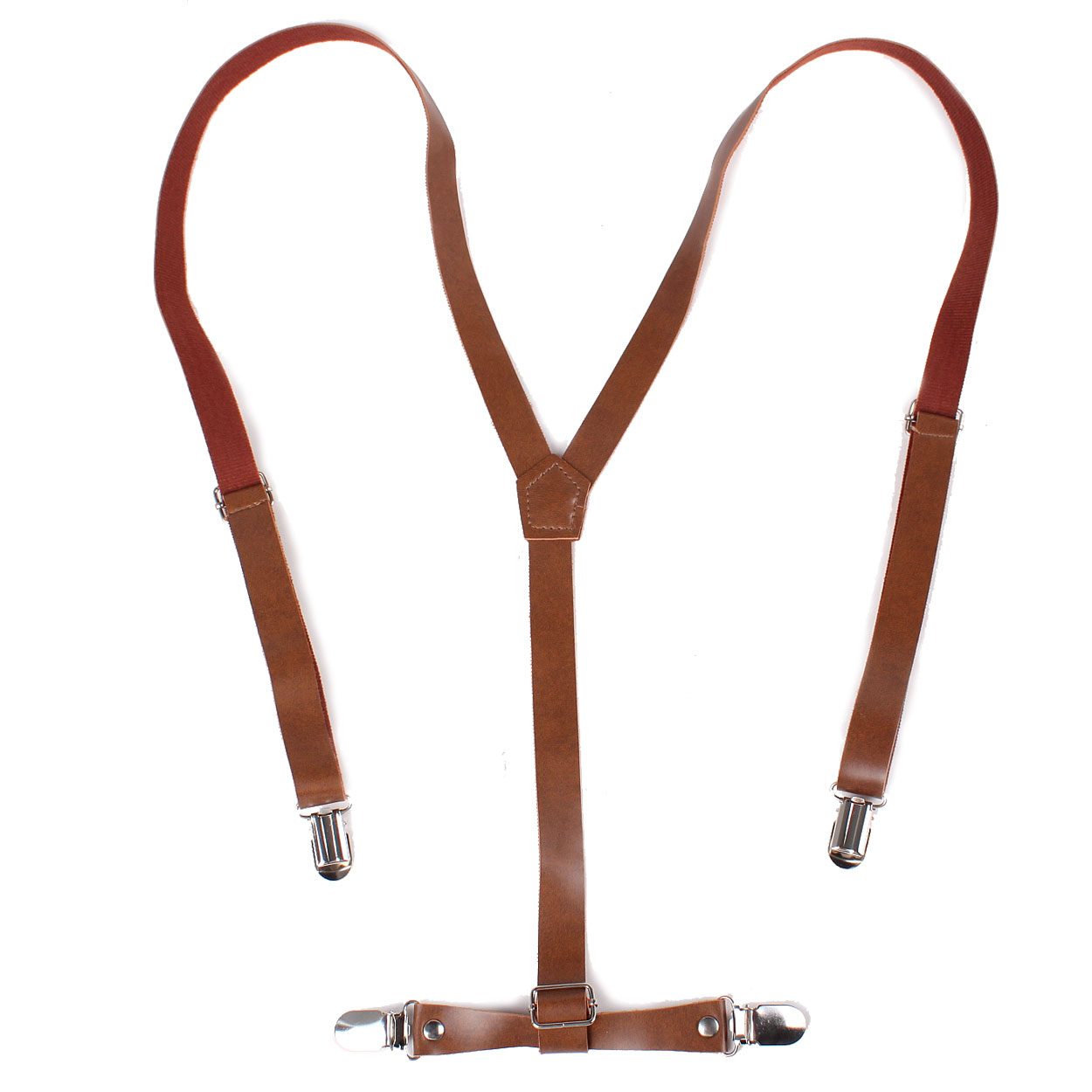 Free shipping  fashion buckle fashion women's  male  general  leather suspenders  pd241