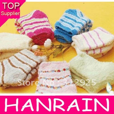 Free shipping Fashion Colorful Winter WarmTowel Socks 12pairs/lot